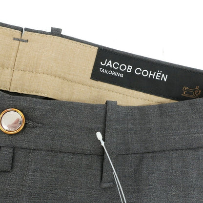 【新品】ヤコブコーエン JACOB COHEN BOBBY ストレッチ ウール カジュアルスラックスパンツ ダークグレー【 34 】【 状態ランクN 】【 メンズ 】