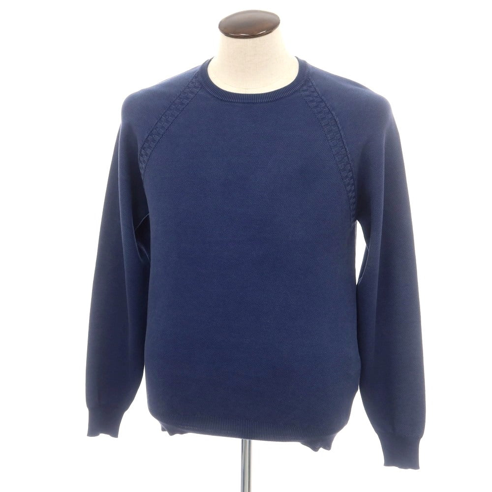 【新品】ヤコブコーエン JACOB COHEN コットン クルーネック プルオーバーニット ネイビー【サイズL】【 状態ランクN 】【 メンズ 】[EPD]