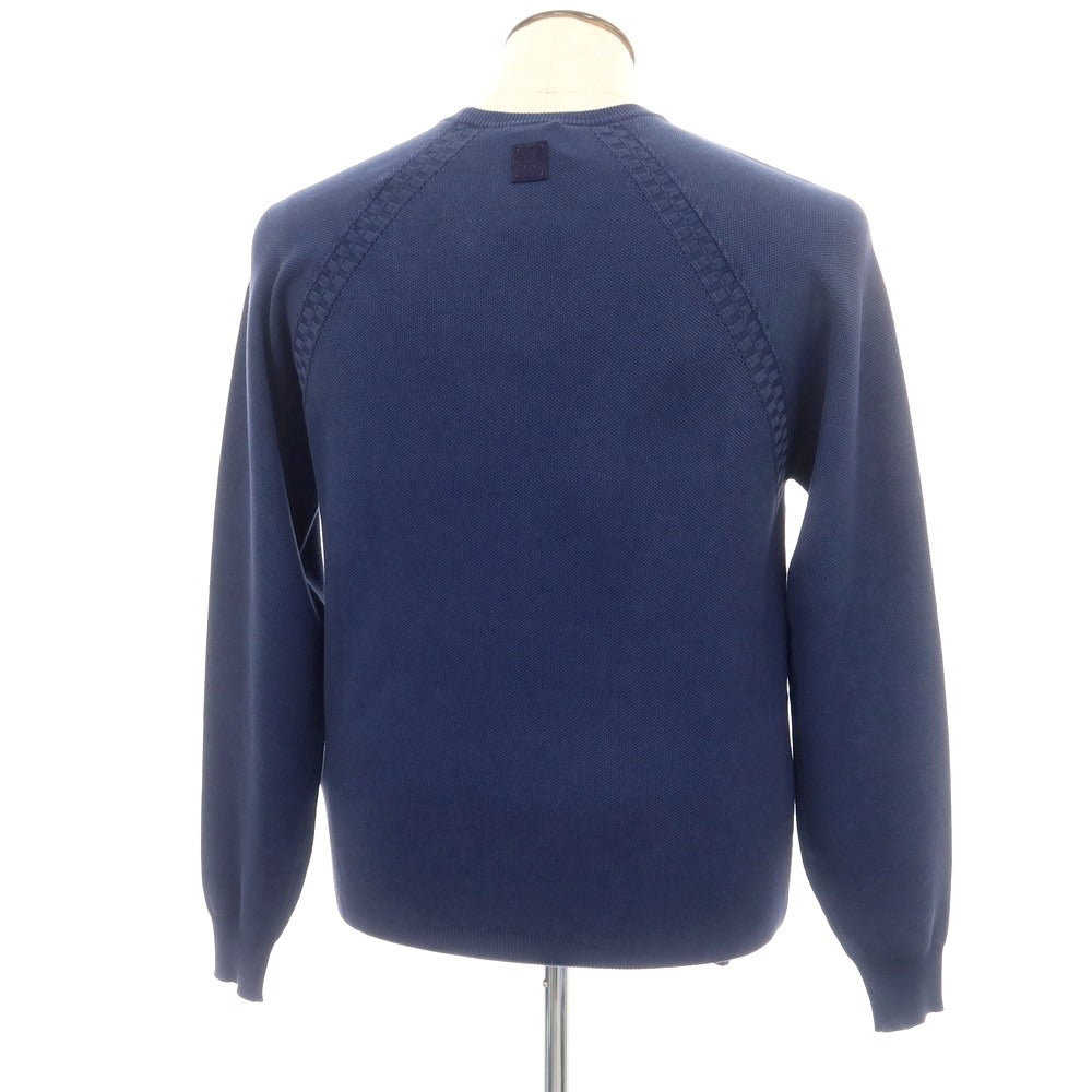 【新品】ヤコブコーエン JACOB COHEN コットン クルーネック プルオーバーニット ネイビー【 L 】【 状態ランクN 】【 メンズ 】