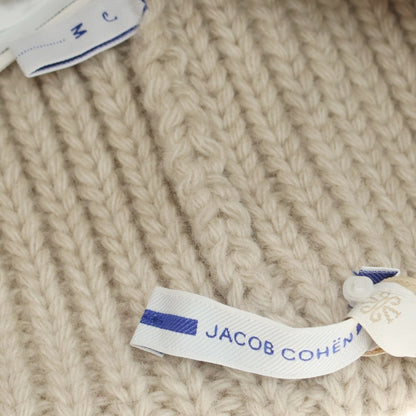【新品】ヤコブコーエン JACOB COHEN ローゲージウール フォックスファー ニットキャップ ベージュ【 M 】【 状態ランクN 】【 メンズ 】