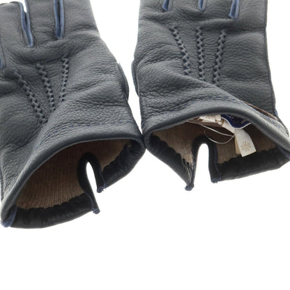 【新品】ヤコブコーエン JACOB COHEN ディアスキン カシミヤライニング 手袋 グローブ ネイビー【 M 】【 状態ランクN 】【 メンズ 】