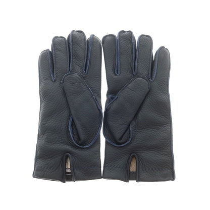 【新品】ヤコブコーエン JACOB COHEN ディアスキン カシミヤライニング 手袋 グローブ ネイビー【 M 】【 状態ランクN 】【 メンズ 】