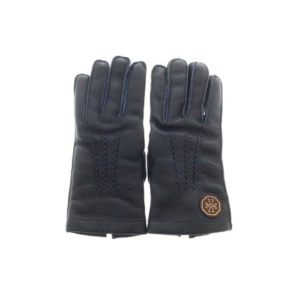 【新品】ヤコブコーエン JACOB COHEN ディアスキン カシミヤライニング 手袋 グローブ ネイビー【 L 】【 状態ランクN 】【 メンズ 】