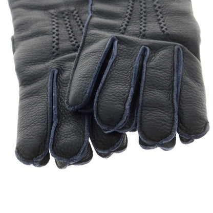 【新品】ヤコブコーエン JACOB COHEN ディアスキン カシミヤライニング 手袋 グローブ ネイビー【 L 】【 状態ランクN 】【 メンズ 】