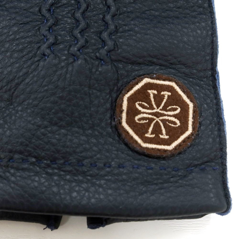 【新品】ヤコブコーエン JACOB COHEN ディアスキン カシミヤライニング 手袋 グローブ ネイビー【 L 】【 状態ランクN 】【 メンズ 】