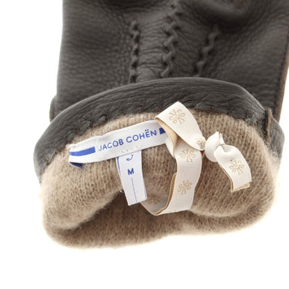 【新品】ヤコブコーエン JACOB COHEN ディアスキン カシミヤライニング 手袋 グローブ ダークブラウン【 M 】【 状態ランクN 】【 メンズ 】