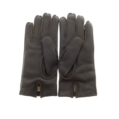 【新品】ヤコブコーエン JACOB COHEN ディアスキン カシミヤライニング 手袋 グローブ ダークブラウン【 M 】【 状態ランクN 】【 メンズ 】