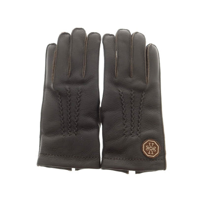 【新品】ヤコブコーエン JACOB COHEN ディアスキン カシミヤライニング 手袋 グローブ ダークブラウン【 M 】【 状態ランクN 】【 メンズ 】