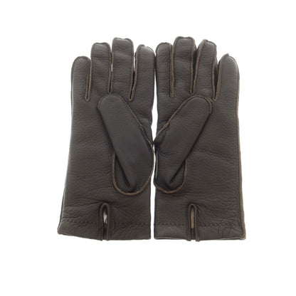 【新品】ヤコブコーエン JACOB COHEN ディアスキン カシミヤライニング 手袋 グローブ ダークブラウン【 L 】【 状態ランクN 】【 メンズ 】