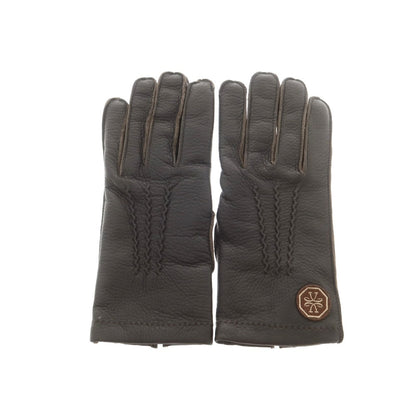 【新品】ヤコブコーエン JACOB COHEN ディアスキン カシミヤライニング 手袋 グローブ ダークブラウン【 L 】【 状態ランクN 】【 メンズ 】