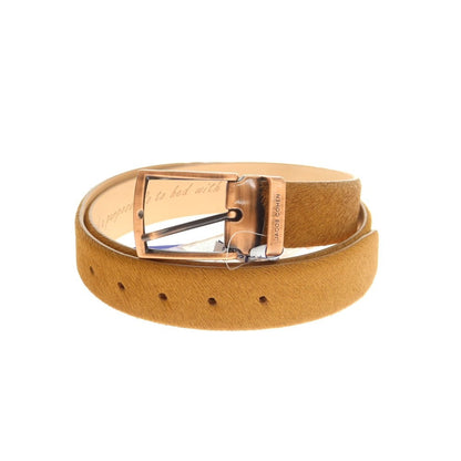 【新品】ヤコブコーエン JACOB COHEN ハラコレザー ベルト ライトブラウン【 95 】【 状態ランクN 】【 メンズ 】