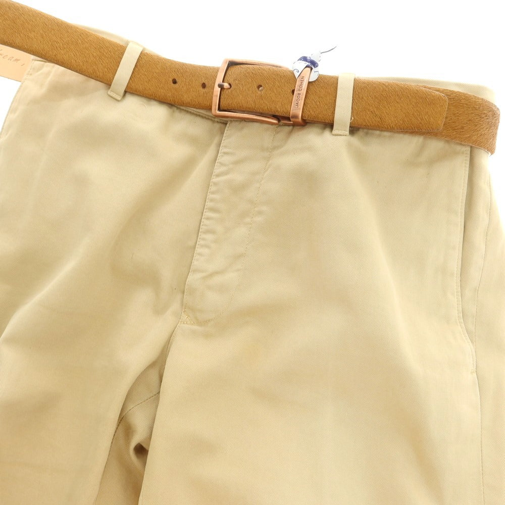 【新品】ヤコブコーエン JACOB COHEN ハラコレザー ベルト ライトブラウン【 95 】【 状態ランクN 】【 メンズ 】