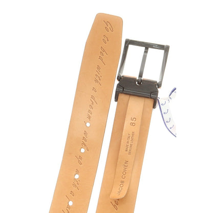 【新品】ヤコブコーエン JACOB COHEN ハラコレザー ベルト ライトブラウン【 85 】【 状態ランクN 】【 メンズ 】
