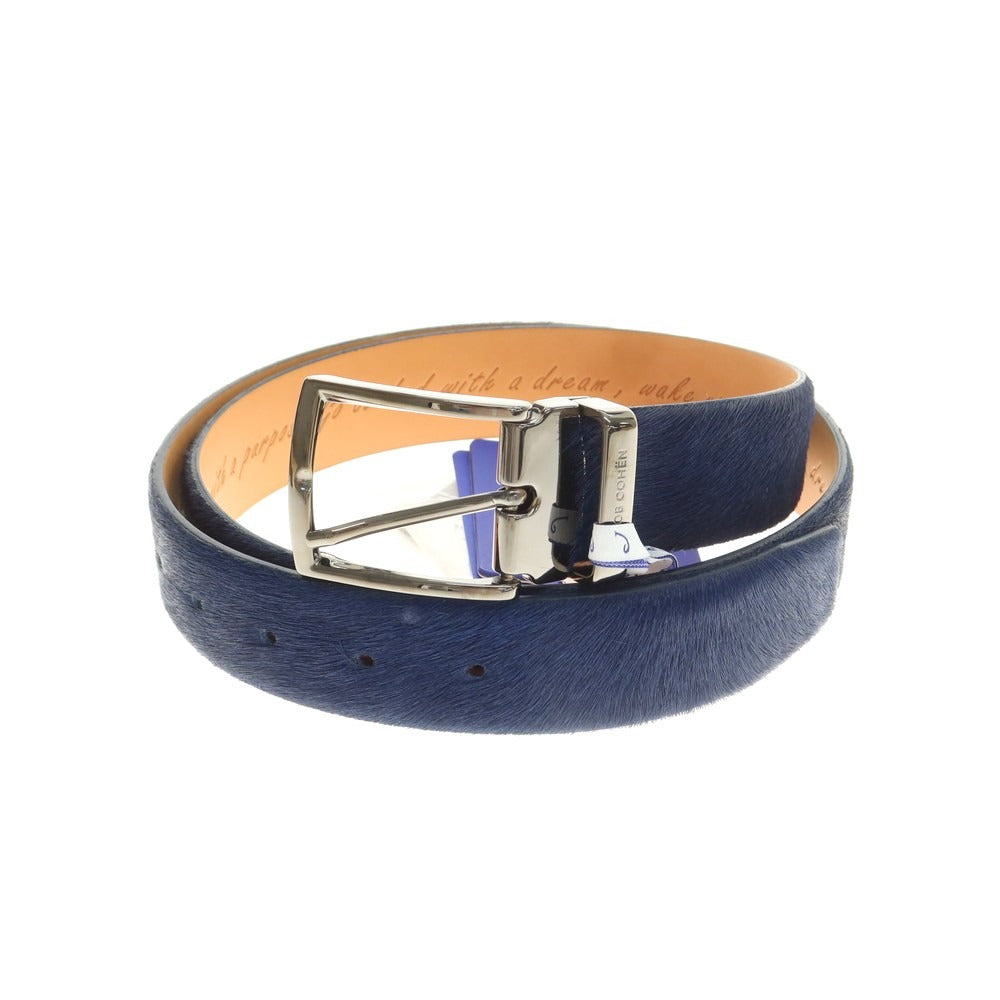 【新品】ヤコブコーエン JACOB COHEN ハラコレザー ベルト ネイビー【 85 】【 状態ランクN 】【 メンズ 】