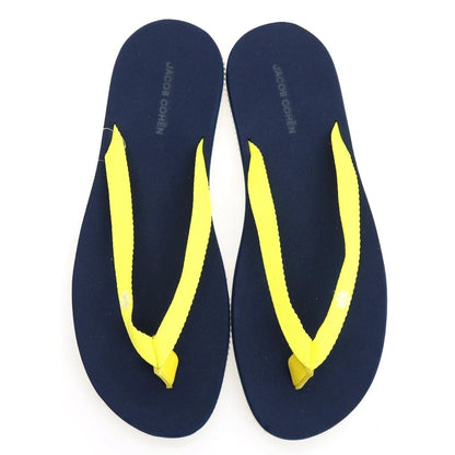 【新品アウトレット】ヤコブコーエン JACOB COHEN トング ビーチ サンダル イエローxネイビー【 43/44 】【 状態ランクN- 】【 メンズ 】