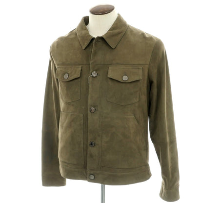 【新品アウトレット】ヤコブコーエン JACOB COHEN ヌバック レザーブルゾン オリーブ【 50 】【 状態ランクN- 】【 メンズ 】