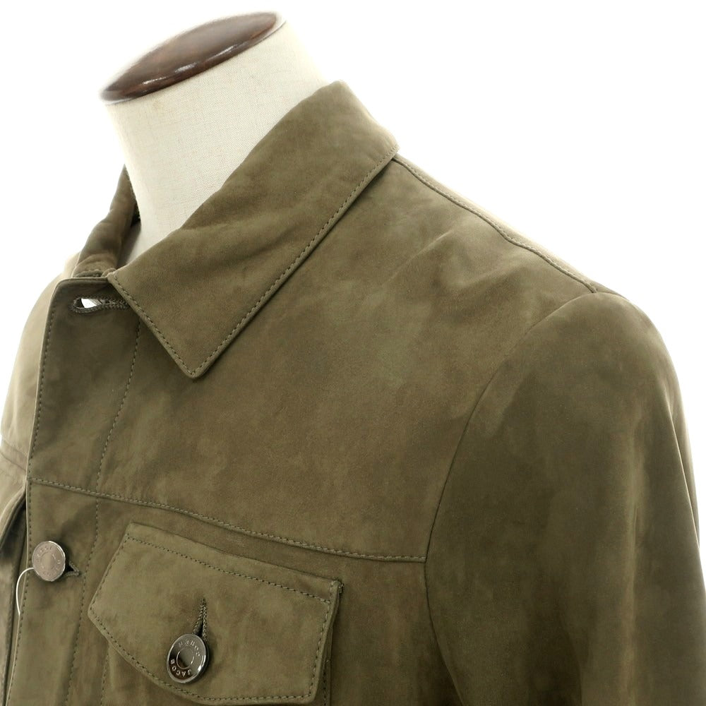 【新品アウトレット】ヤコブコーエン JACOB COHEN ヌバック レザーブルゾン オリーブ【 50 】【 状態ランクN- 】【 メンズ 】[EPD]