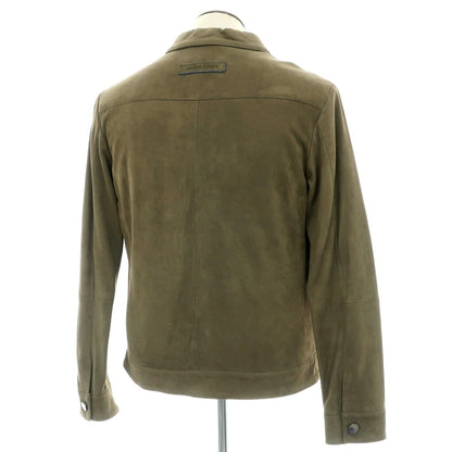 【新品アウトレット】ヤコブコーエン JACOB COHEN ヌバック レザーブルゾン オリーブ【 50 】【 状態ランクN- 】【 メンズ 】