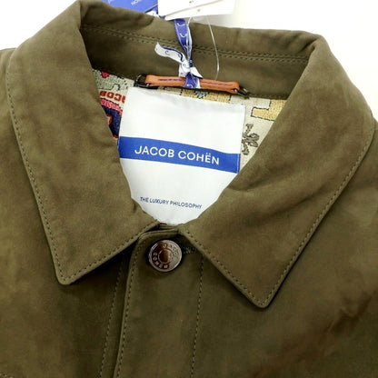 【新品アウトレット】ヤコブコーエン JACOB COHEN ヌバック レザーブルゾン オリーブ【 50 】【 状態ランクN- 】【 メンズ 】