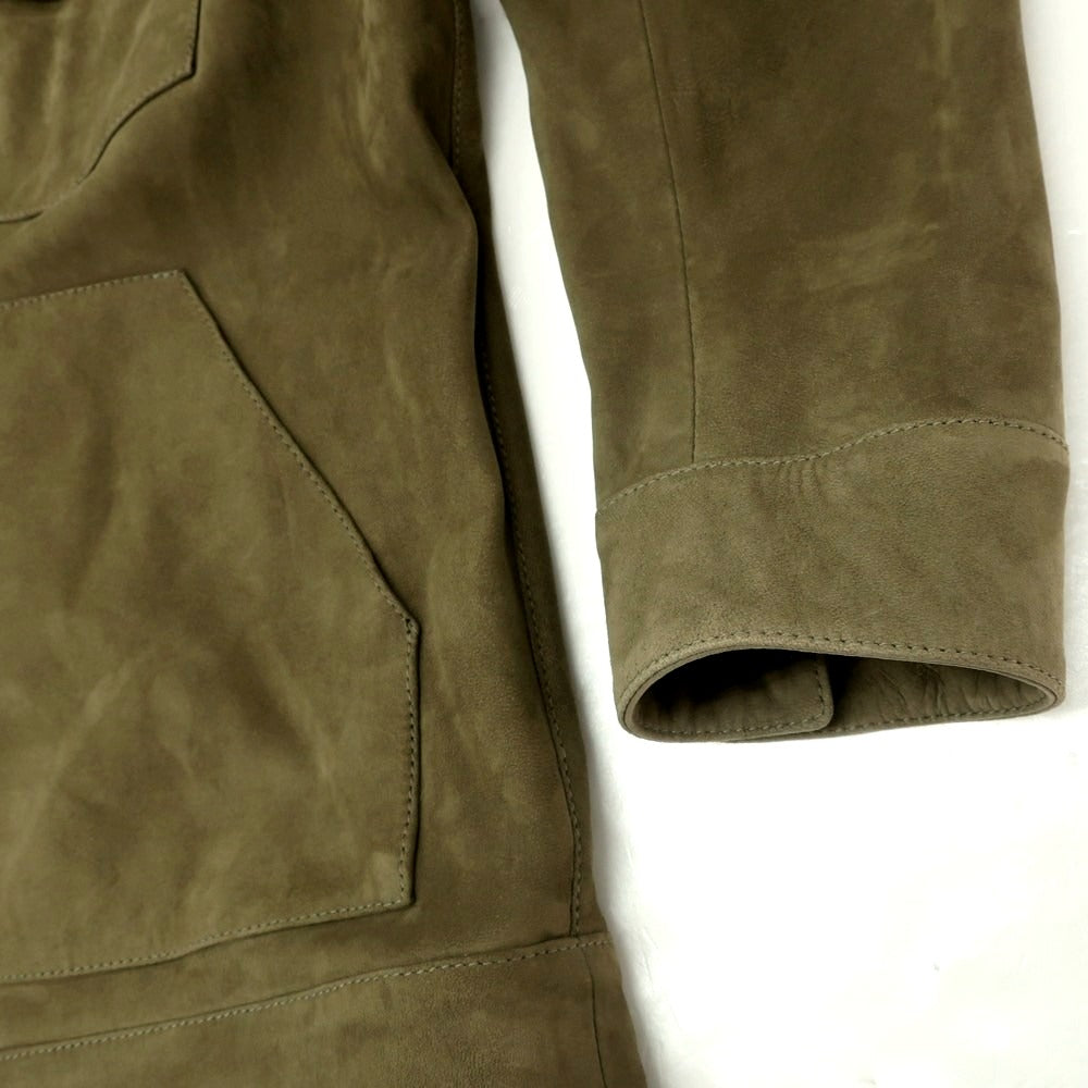 【新品アウトレット】ヤコブコーエン JACOB COHEN ヌバック レザーブルゾン オリーブ【 50 】【 状態ランクN- 】【 メンズ 】[EPD]