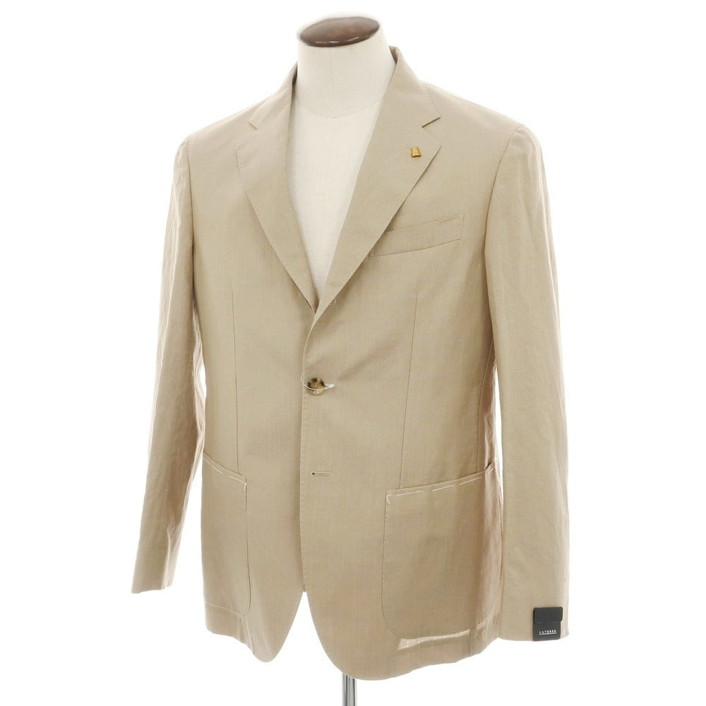 【新品】サルトリア ラトーレ SARTORIA LATORRE ウール リネン テーラードジャケット ベージュ【サイズ50】【 状態ランクN 】【 メンズ 】 [DPD]