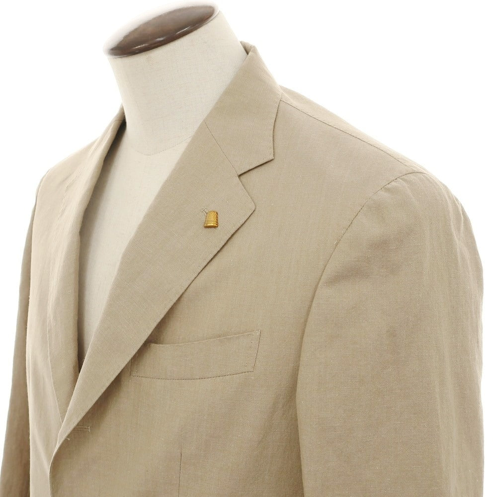 【新品】サルトリア ラトーレ SARTORIA LATORRE ウール リネン テーラードジャケット ベージュ【サイズ50】【 状態ランクN 】【 メンズ 】 [DPD]