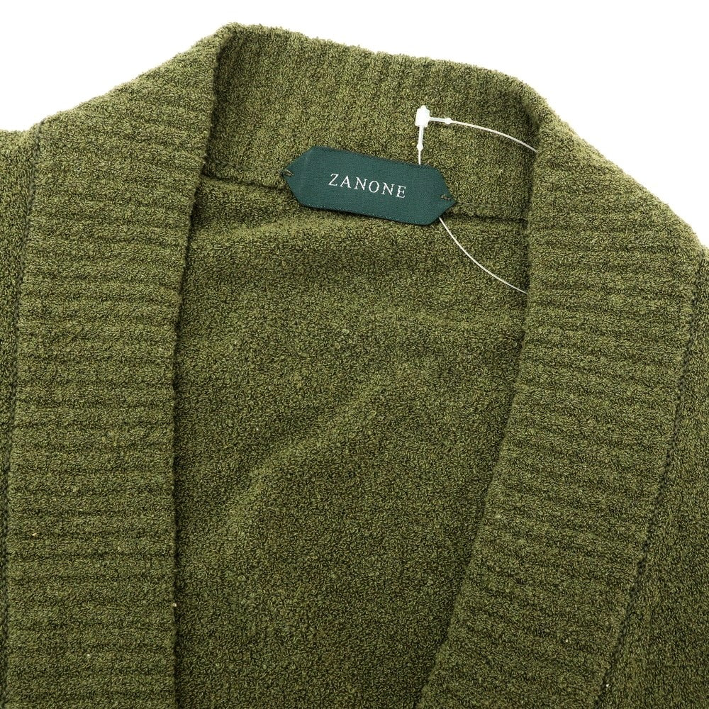 【新品】ザノーネ ZANONE コットン ナイロン カーディガン オリーブ【サイズ48】【 状態ランクN 】【 メンズ 】[EPD]