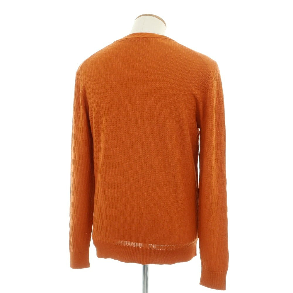 【新品】ザノーネ ZANONE コットン クルーネック プルオーバーニット ダークオレンジ系【サイズ50】【 状態ランクN 】【 メンズ 】[EPD]
