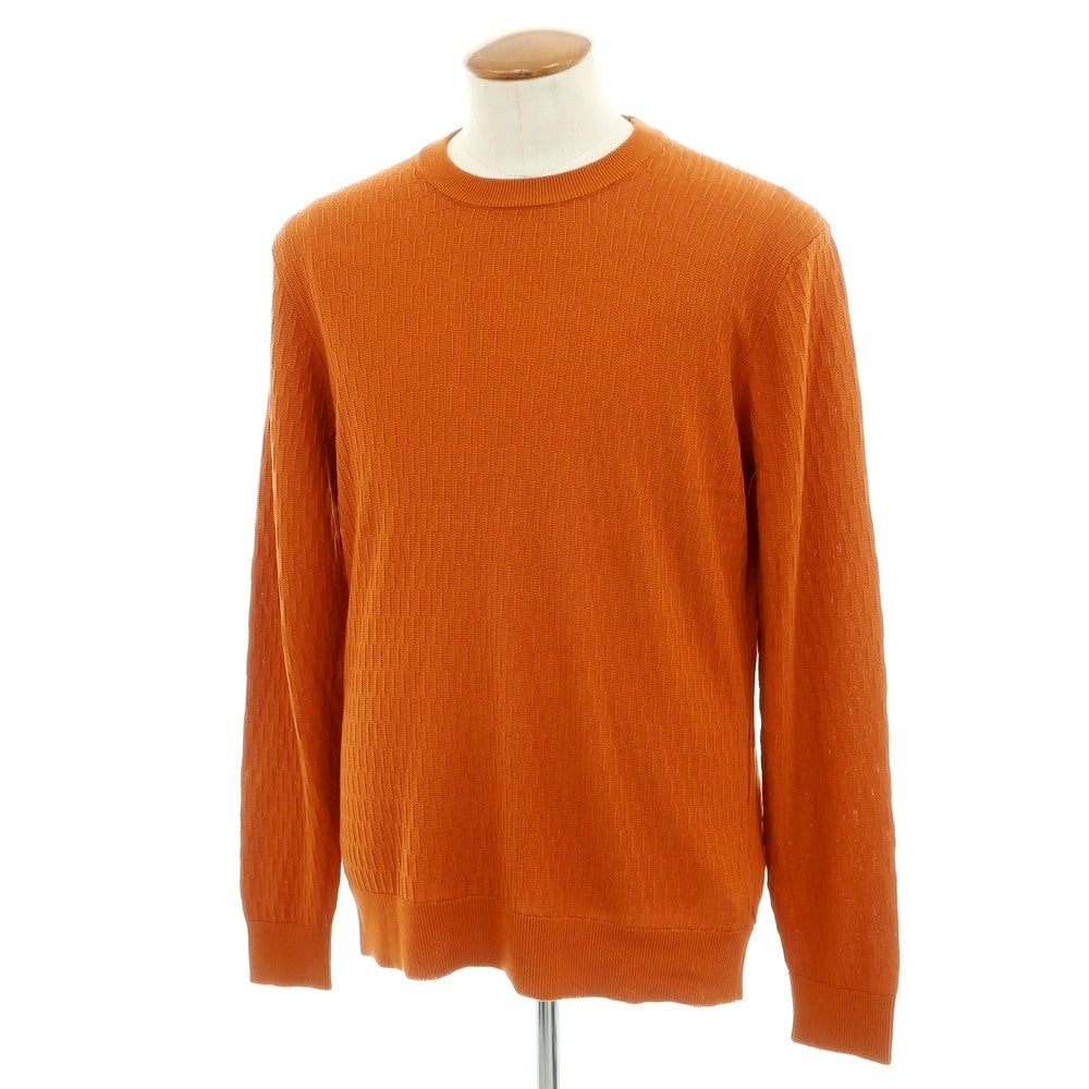 【新品】ザノーネ ZANONE コットン クルーネック プルオーバーニット ダークオレンジ系【 50 】【 状態ランクN 】【 メンズ 】