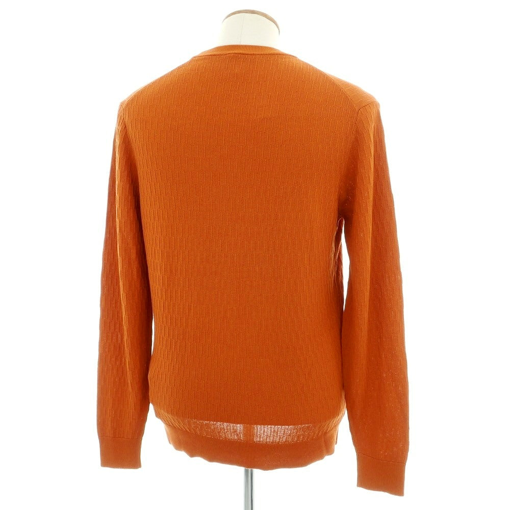 【新品】ザノーネ ZANONE コットン クルーネック プルオーバーニット ダークオレンジ系【 50 】【 状態ランクN 】【 メンズ 】