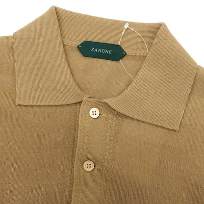 【新品】ザノーネ ZANONE ハイゲージ コットン 半袖 ポロニット ベージュ系【 48 】【 状態ランクN 】【 メンズ 】