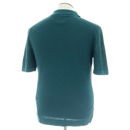 【新品】ザノーネ ZANONE コットン 半袖 ポロニット ダークピーコックグリーン系【 50 】【 状態ランクN 】【 メンズ 】