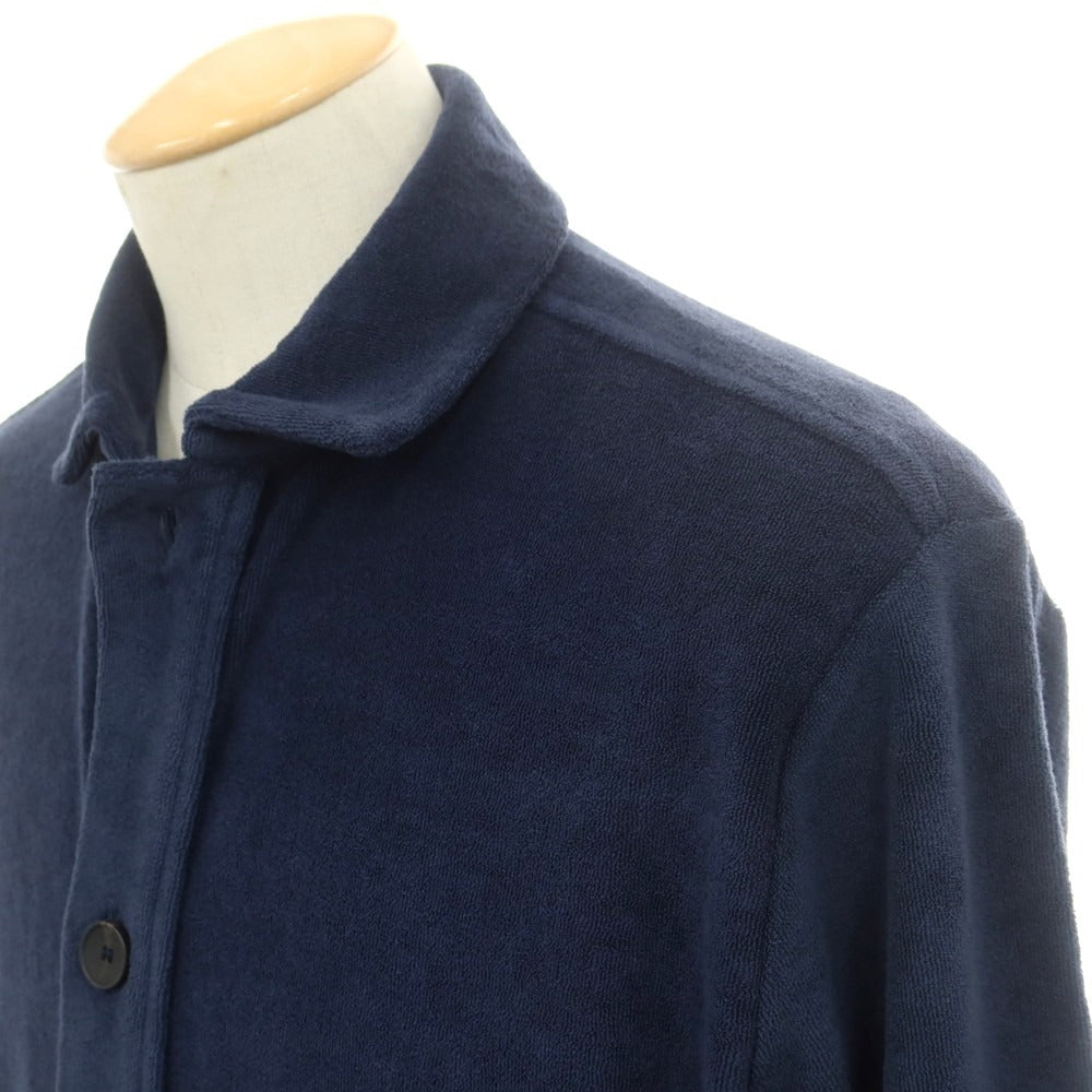 【新品】ザノーネ ZANONE コットン パイル ブルゾン ネイビー【 S 】【 状態ランクN 】【 メンズ 】 [CPD]