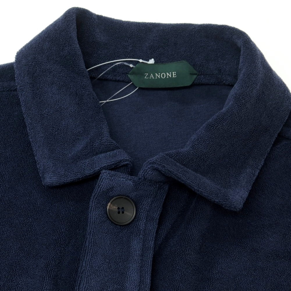 【新品】ザノーネ ZANONE コットン パイル ブルゾン ネイビー【 S 】【 状態ランクN 】【 メンズ 】 [CPD]