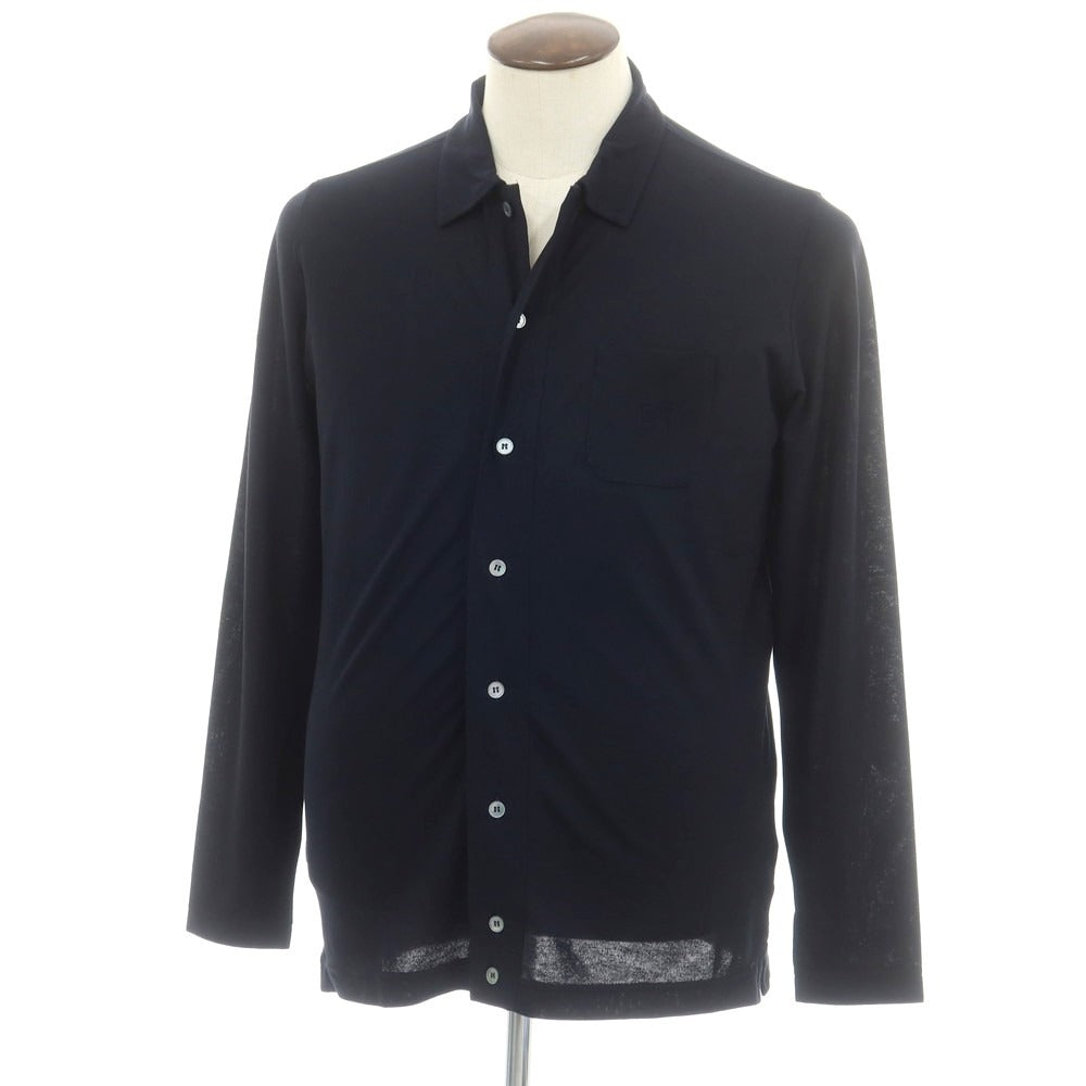【新品】ザノーネ ZANONE アイスコットン カジュアルシャツ ダークネイビー【 50 】【 状態ランクN 】【 メンズ 】