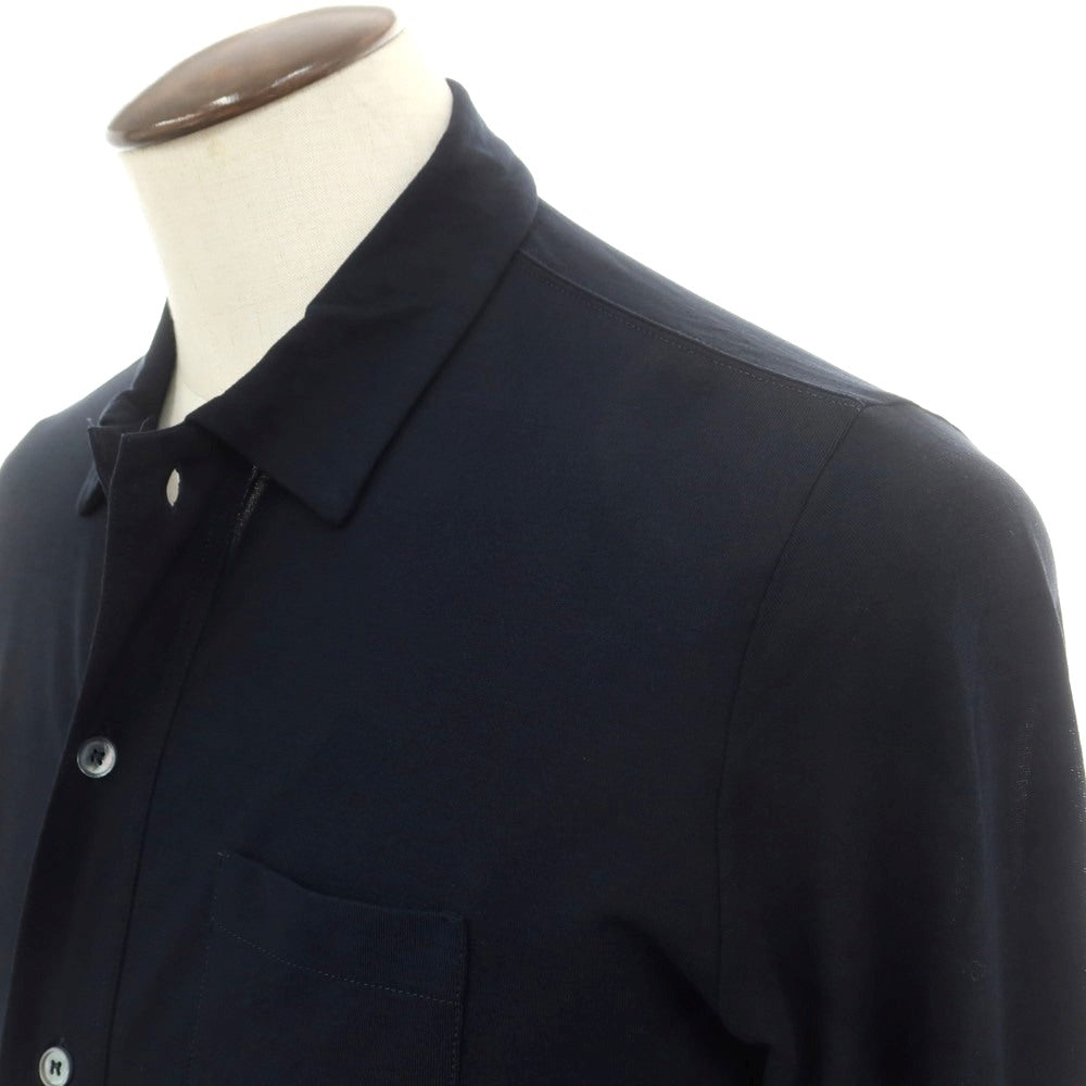 【新品】ザノーネ ZANONE アイスコットン カジュアルシャツ ダークネイビー【 50 】【 状態ランクN 】【 メンズ 】