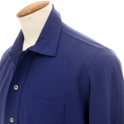 【SALE10％OFF/返品不可】【新品】ザノーネ ZANONE アイスコットン カジュアルシャツ ライトネイビー【 48 】【 状態ランクN 】【 メンズ 】