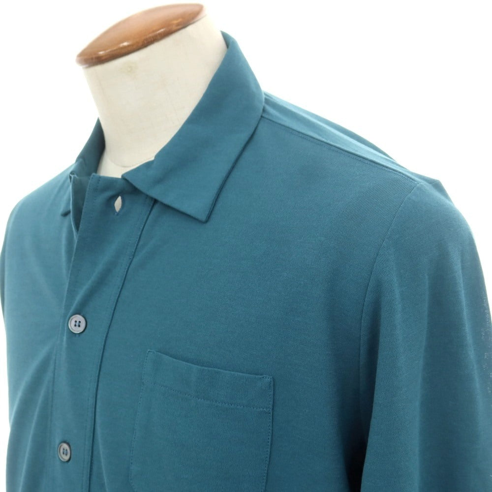 【新品】ザノーネ ZANONE アイスコットン カジュアルシャツ ブルーグリーン系【 48 】【 状態ランクN 】【 メンズ 】