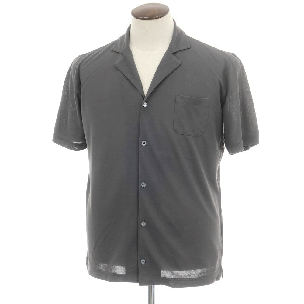 【新品】ザノーネ ZANONE アイスコットン オープンカラー 半袖シャツ グレー【 50 】【 状態ランクN 】【 メンズ 】
