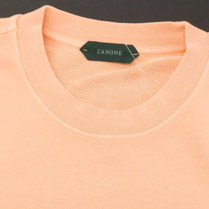【新品】ザノーネ ZANONE コットン クルーネック スウェット サーモン系【 L 】【 状態ランクN 】【 メンズ 】