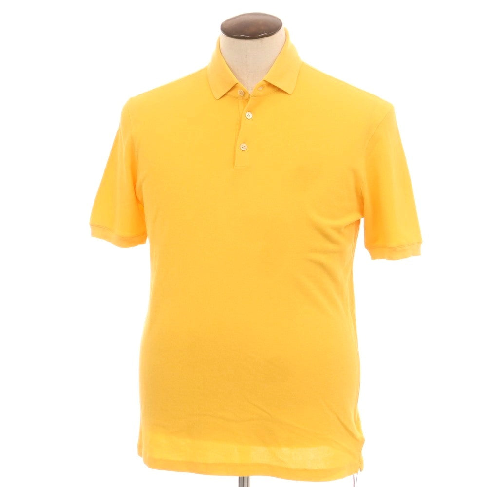 【新品】ザノーネ ZANONE アイスコットン 半袖ポロシャツ イエロー【 52 】【 状態ランクN 】【 メンズ 】 [CPD]