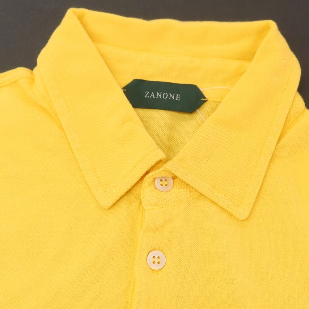 【新品】ザノーネ ZANONE コットン 半袖ポロシャツ イエロー【サイズ46】【 状態ランクN 】【 メンズ 】[EPD]