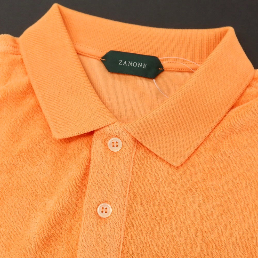 【新品】ザノーネ ZANONE コットン パイル 半袖ポロシャツ オレンジ【サイズ50】【 状態ランクN 】【 メンズ 】[EPD]