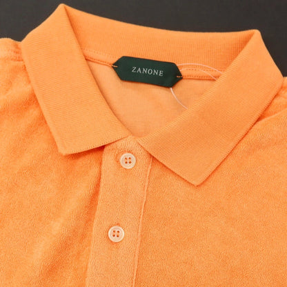 【新品】ザノーネ ZANONE コットン パイル 半袖ポロシャツ オレンジ【 50 】【 状態ランクN 】【 メンズ 】