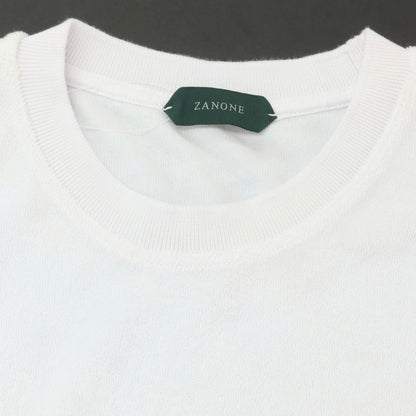 【新品】ザノーネ ZANONE コットン パイル クルーネック 半袖Ｔシャツ ホワイト【 46 】【 状態ランクN 】【 メンズ 】