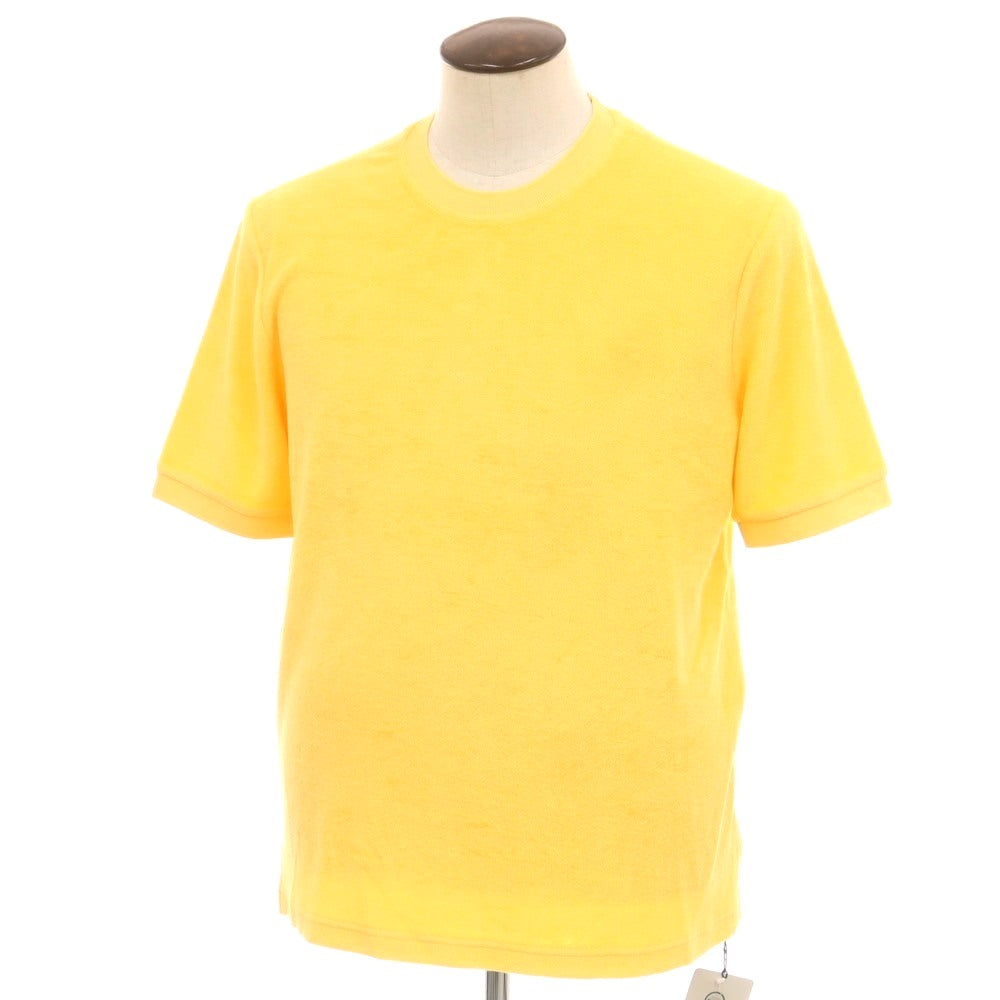 【新品】ザノーネ ZANONE コットン パイル クルーネック 半袖Ｔシャツ イエロー【 52 】【 状態ランクN 】【 メンズ 】