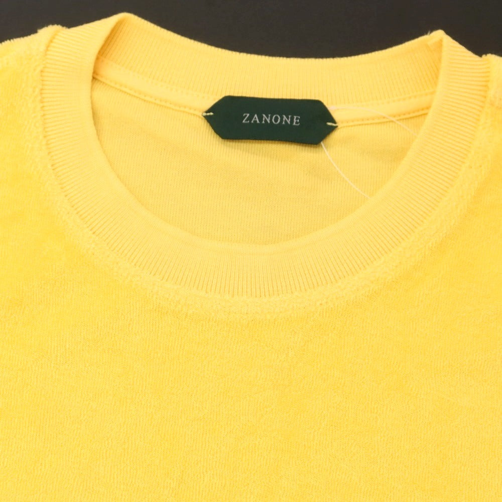 【新品】ザノーネ ZANONE コットン パイル クルーネック 半袖Ｔシャツ イエロー【サイズ52】【 状態ランクN 】【 メンズ 】[EPD]