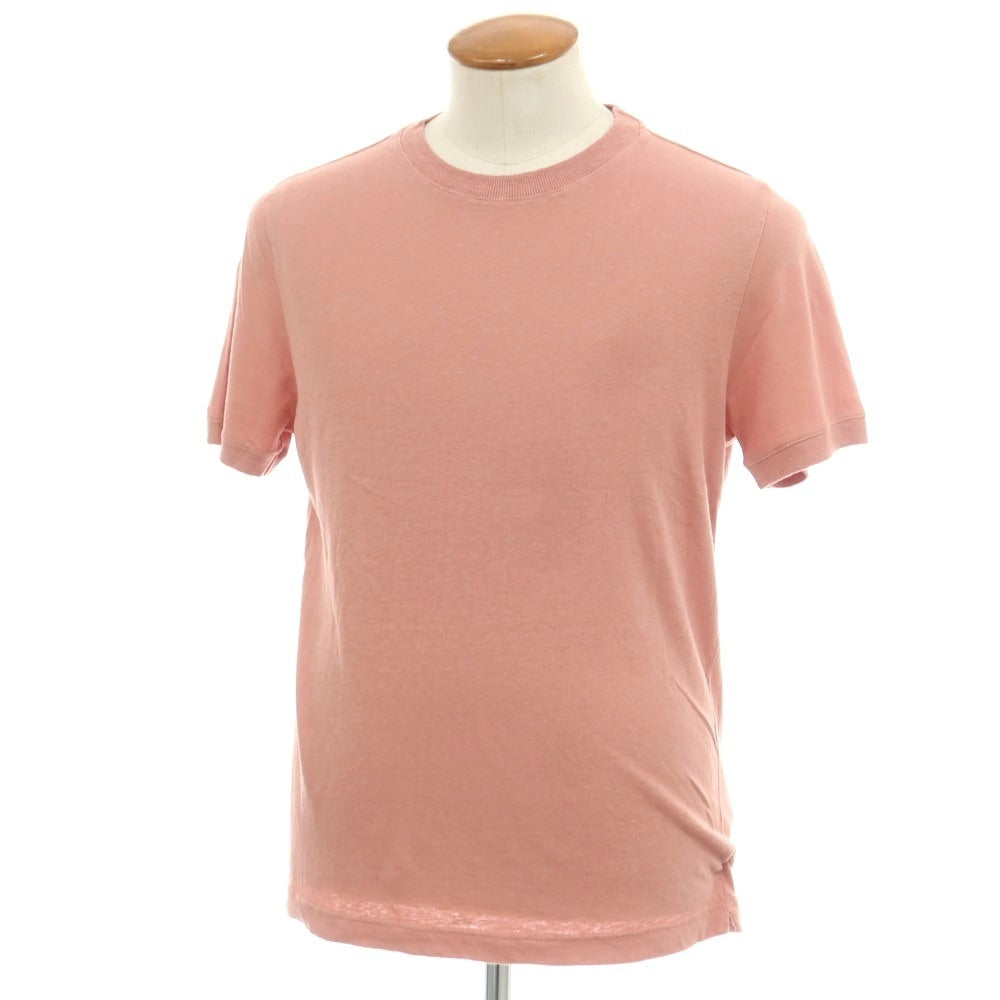 【新品】ザノーネ ZANONE コットンリネンリヨセル クルーネック 半袖Ｔシャツ ピンク系【 46 】【 状態ランクN 】【 メンズ 】