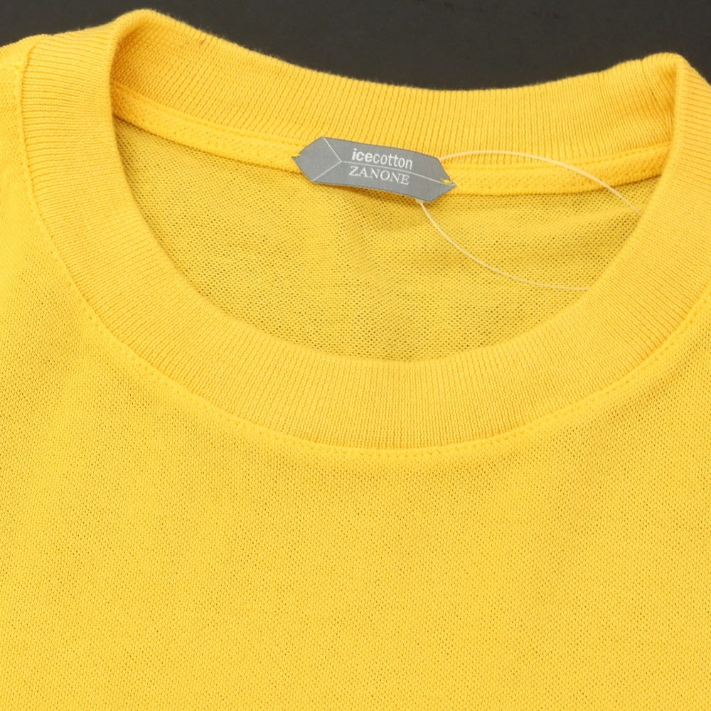 【新品アウトレット】ザノーネ ZANONE アイスコットン クルーネック 半袖Ｔシャツ イエロー【サイズ46】【 状態ランクN- 】【 メンズ 】[EPD]