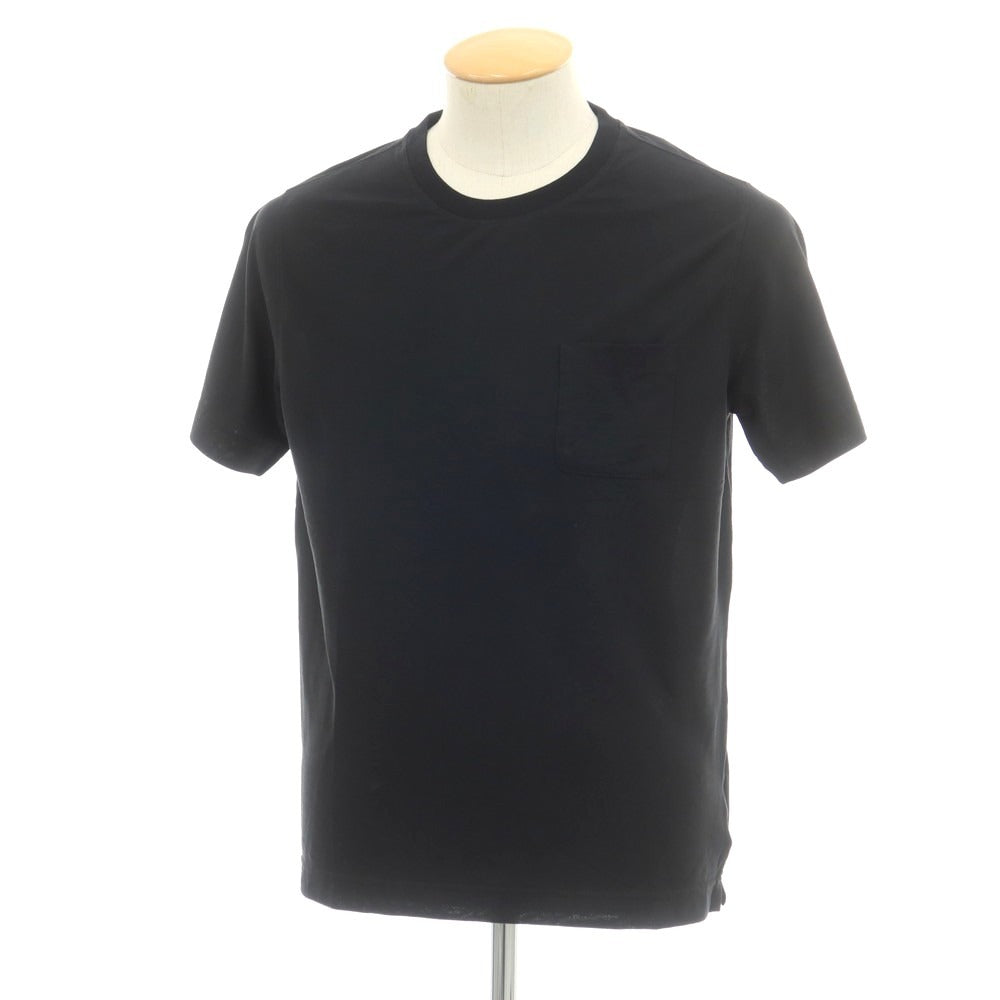 【新品】ザノーネ ZANONE アイスコットン クルーネック ポケット 半袖Ｔシャツ ブラック【 44 】【 状態ランクN 】【 メンズ 】